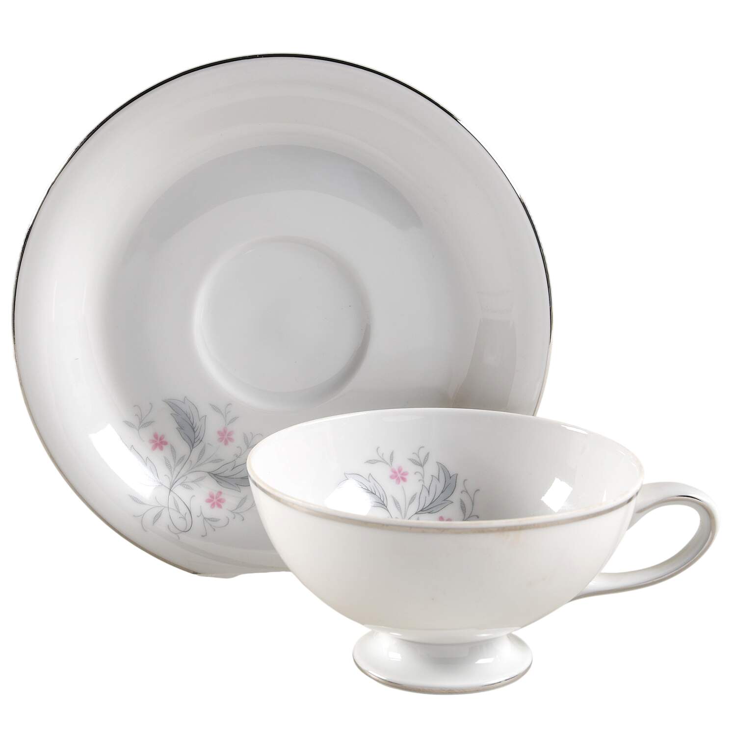 Medley Footed Cup & Saucer Set by Treasure Chest-1