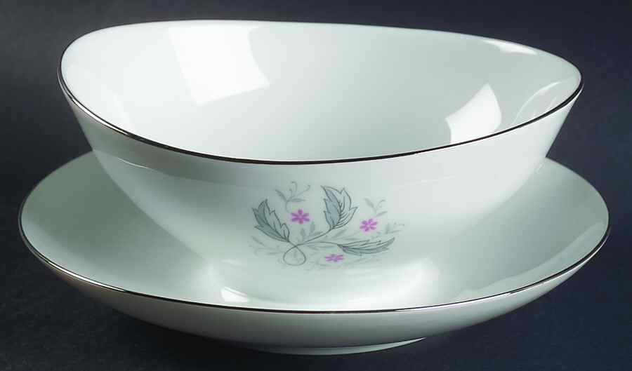 Medley Gravy Boat with Attached Underplate by Treasure Chest-1