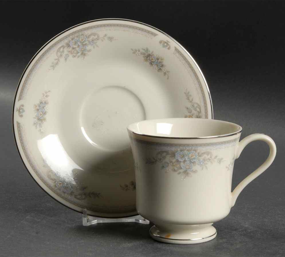 Normandy Footed Cup & Saucer Set by Treasure Chest-1