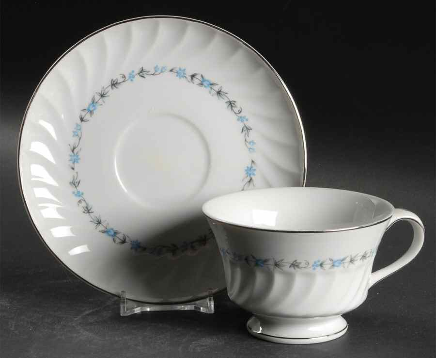Summer Ivy Footed Cup & Saucer Set by Treasure Chest-1