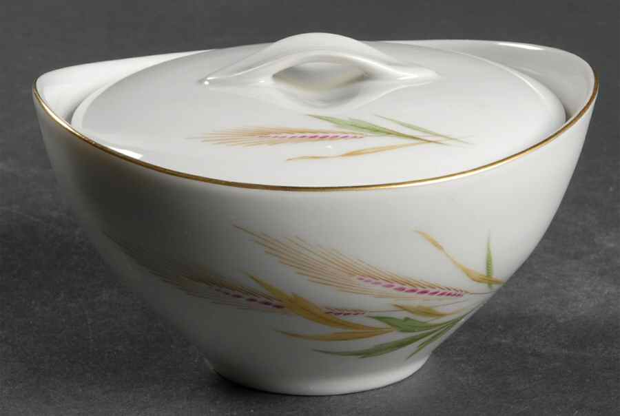 Wheat Sugar Bowl & Lid by Treasure Chest-1