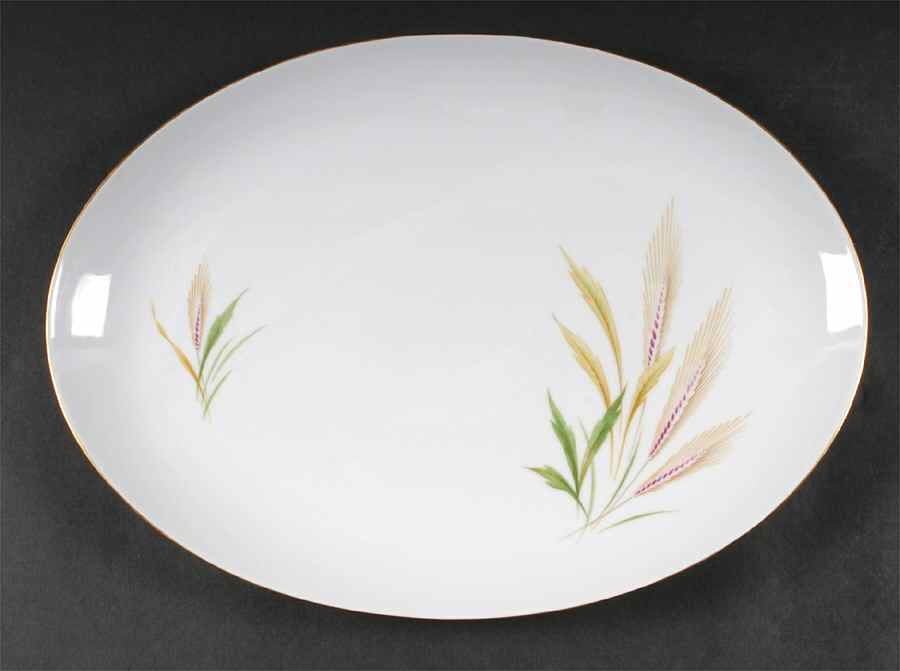 Wheat 14" Oval Serving Platter by Treasure Chest-1