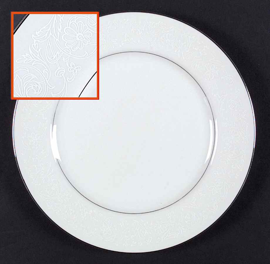 White Lace Dinner Plate by Treasure Chest-1