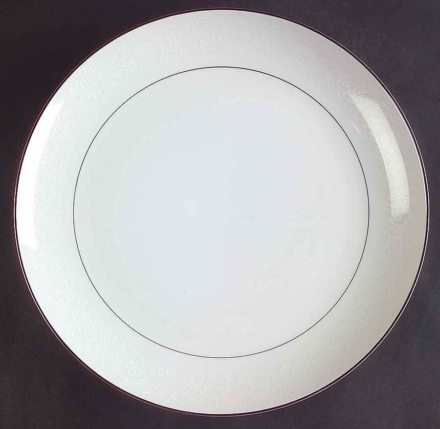 White Lace 12" Chop Plate (Round Platter) by Treasure Chest-1