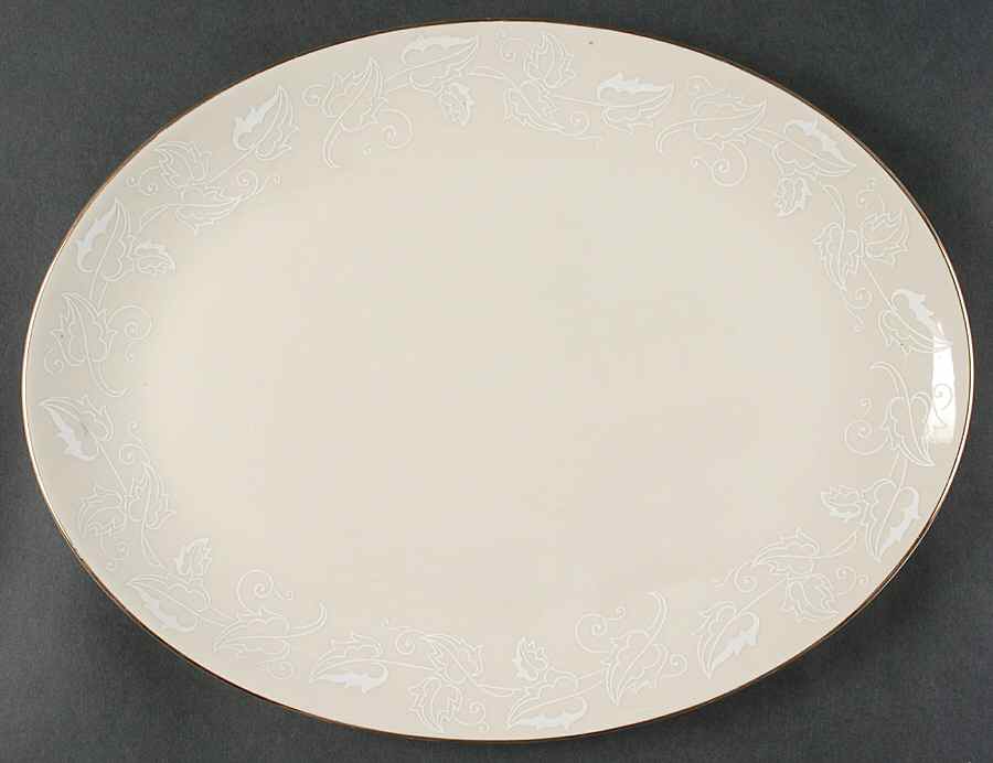 Leaf Lace 14" Oval Serving Platter by Triomphe-1