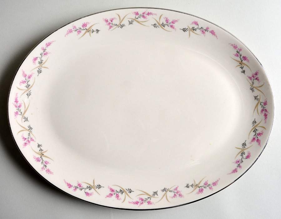 Lilac (Rim) 14" Oval Serving Platter by Triomphe-1