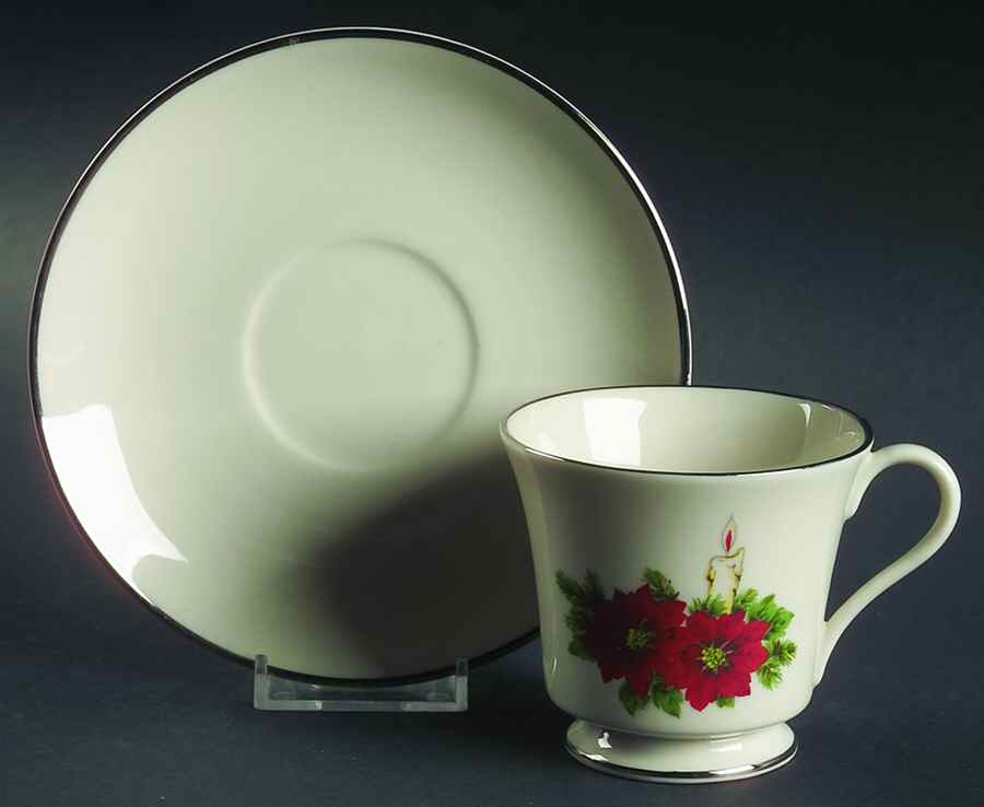 Fl44 Footed Cup & Saucer Set by Flintridge-1
