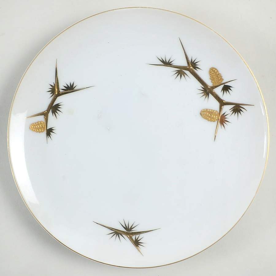 Golden Pine Bread & Butter Plate by Trend-1