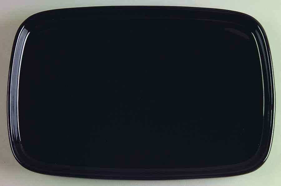 Bauhaus Black 12" Oval Serving Platter by Trend Pacific-1