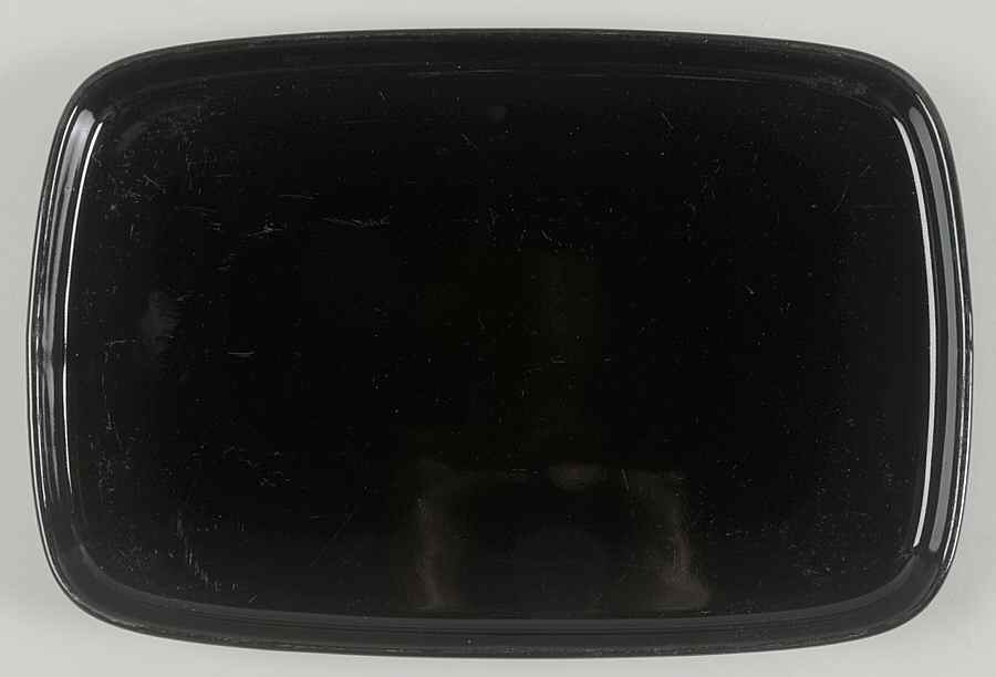 Bauhaus Black 13" Oval Serving Platter by Trend Pacific-1