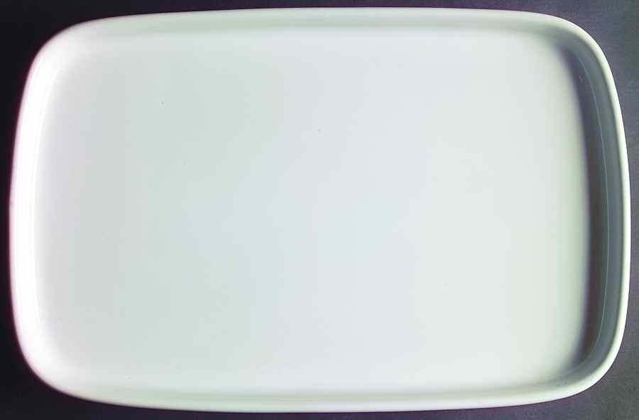 Bauhaus White 12" Oval Serving Platter by Trend Pacific-1