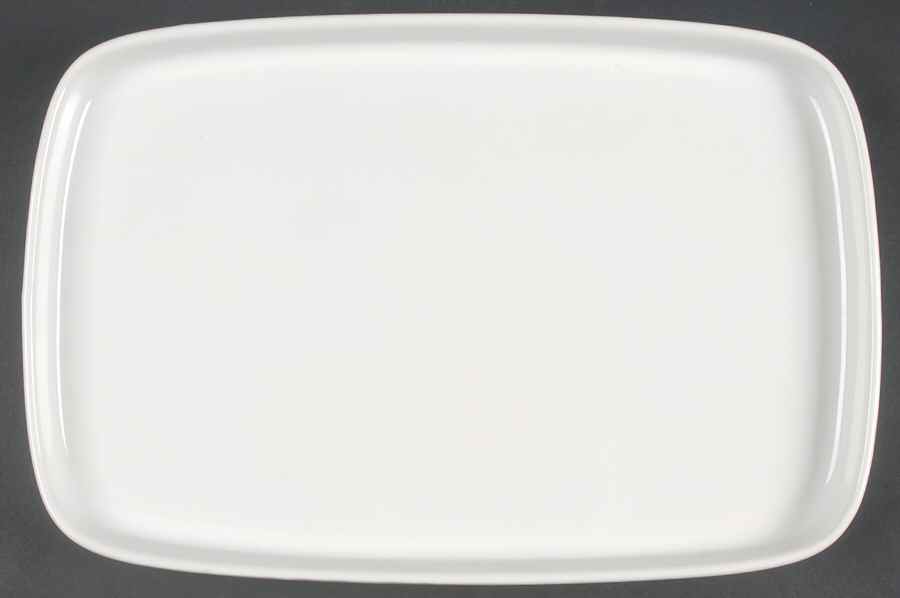 Bauhaus White 14" Oval Serving Platter by Trend Pacific-1