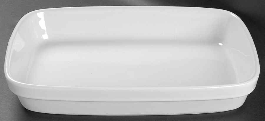 Bauhaus White 13"  Rectangular Baker by Trend Pacific-1