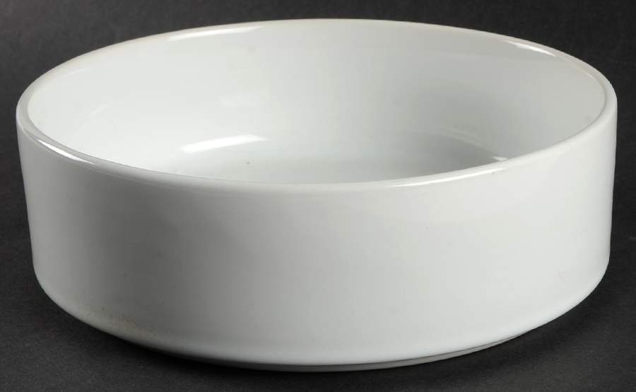 Bauhaus White 7" Round Vegetable Bowl by Trend Pacific-1
