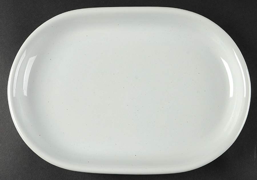 Galaxy Milkstone White 12" Oval Serving Platter by Trend Pacific-1
