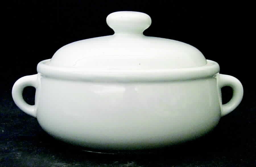 Galaxy Milkstone White 2 Qt Round Covered Casserole by Trend Pacific-1
