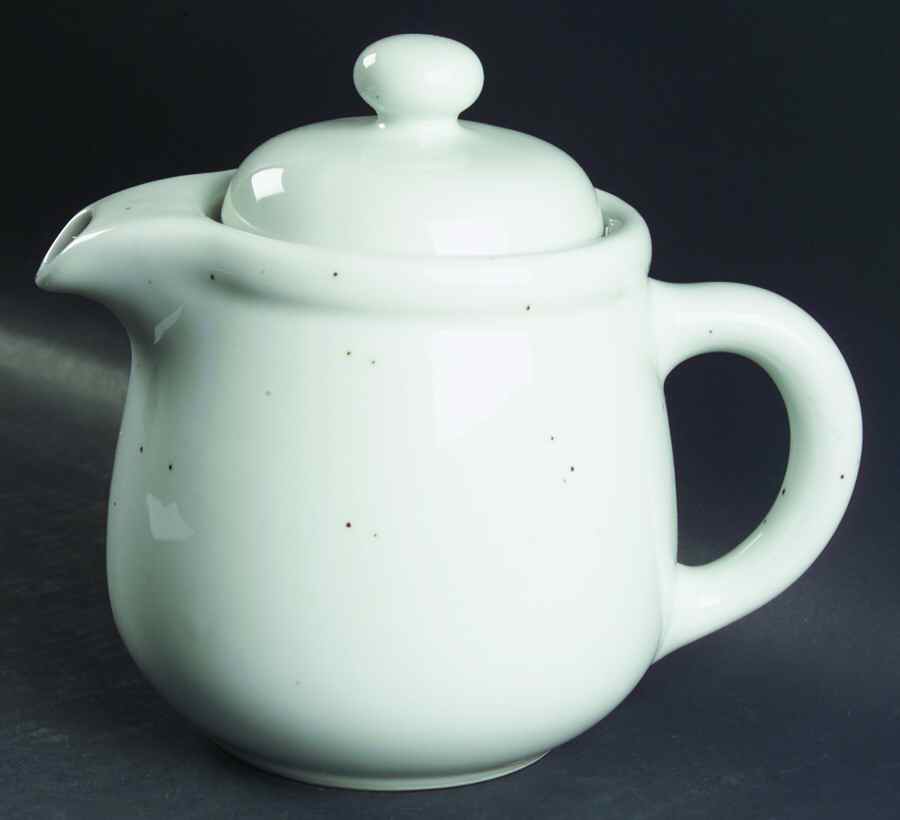 Galaxy Milkstone White Teapot & Lid by Trend Pacific-1