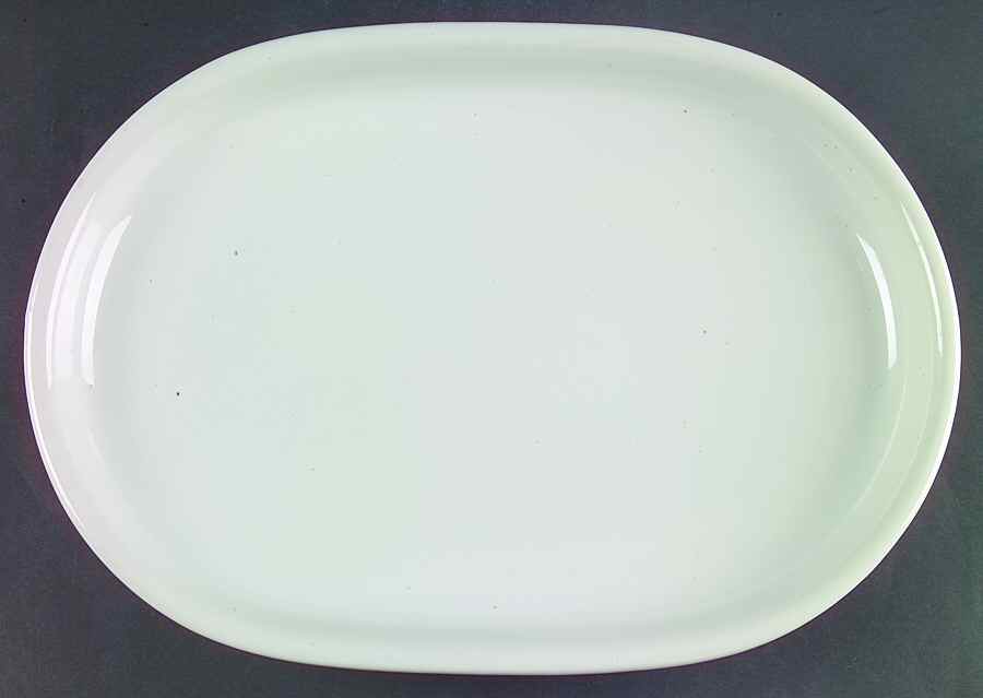 Galaxy Milkstone White 14" Oval Serving Platter by Trend Pacific-1