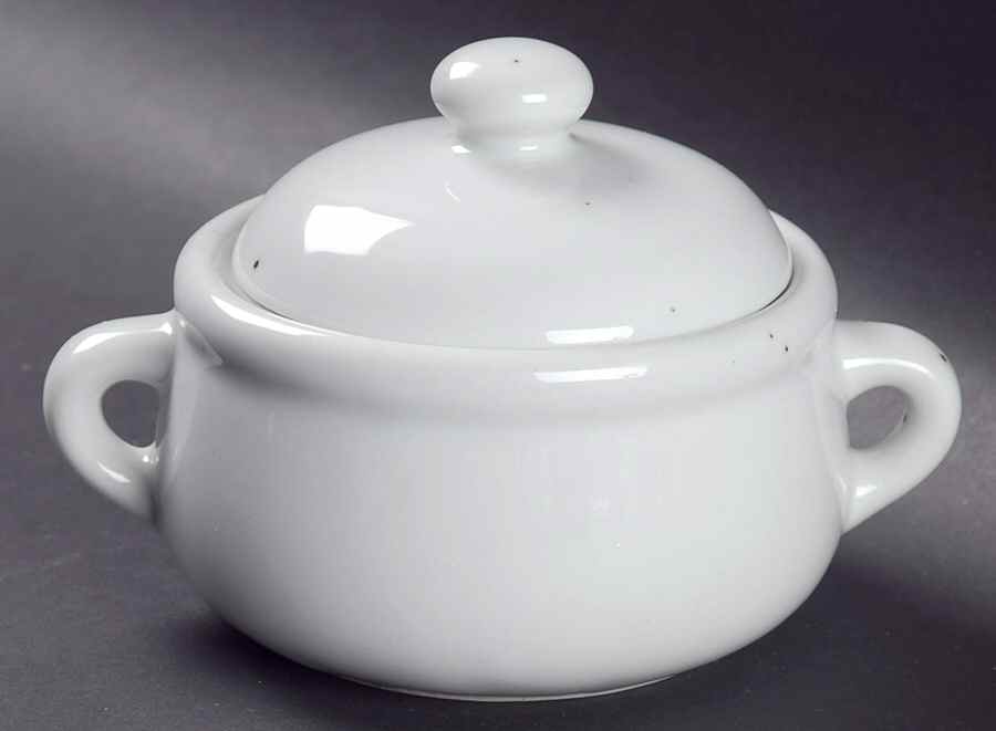 Galaxy Milkstone White Individual Casserole & Lid by Trend Pacific-1