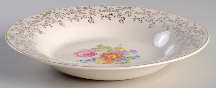 Meissen Rose (Filigree 1TS2561) Rim Soup Bowl by Triumph-1