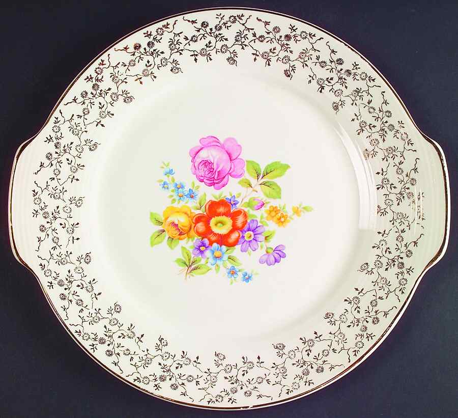 Meissen Rose (Filigree 1TS2561) Handled Cake Plate by Triumph-1
