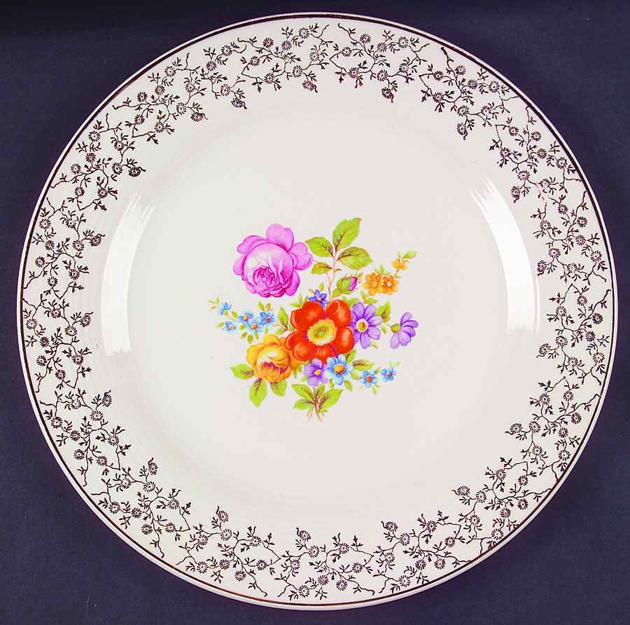 Meissen Rose (Filigree 1TS2561) 11" Chop Plate (Round Platter) by Triumph-1
