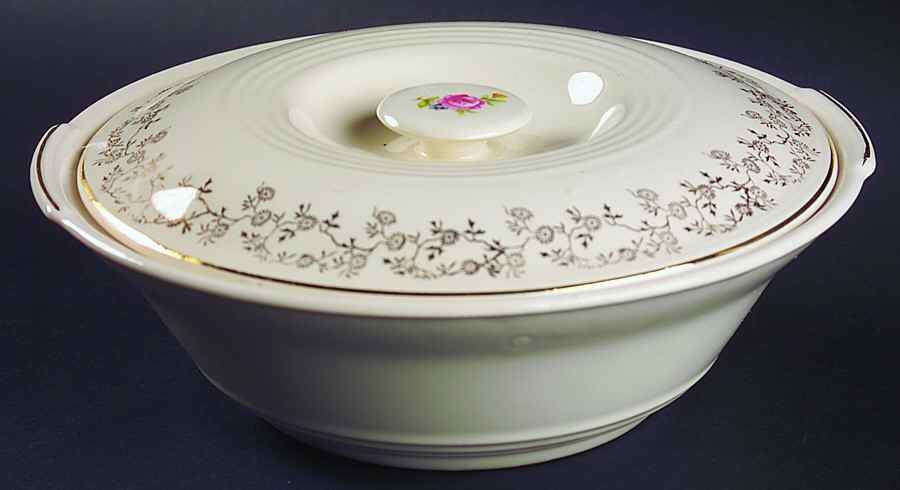 Meissen Rose (Filigree 1TS2561) Round Covered Vegetable by Triumph-1