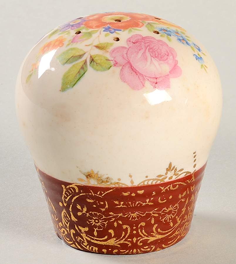 Meissen Rose Red Salt Shaker by Limoges-American-1