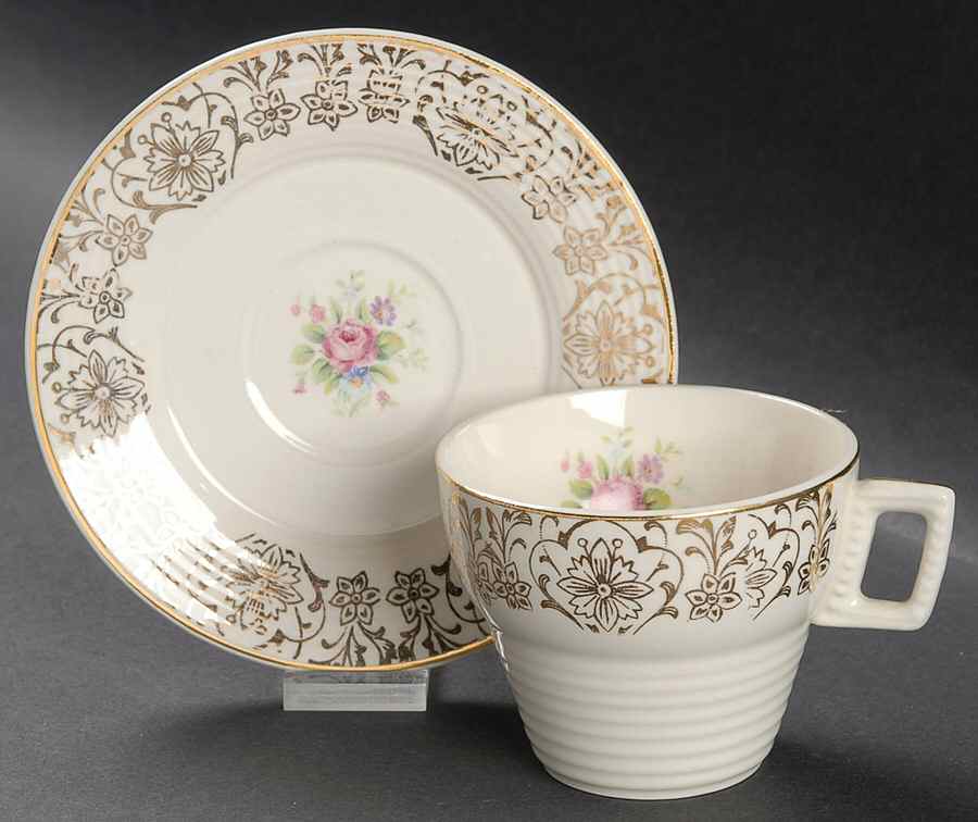 Rosalie Flat Demitasse Cup & Saucer Set by Triumph-1
