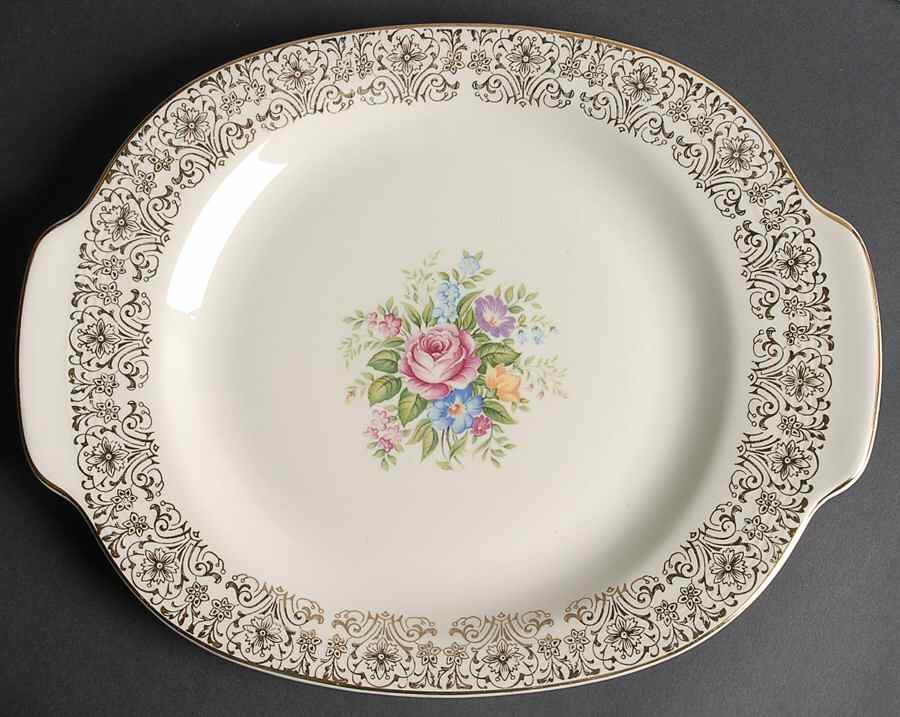 Rosalie 14" Oval Serving Platter by Triumph-1