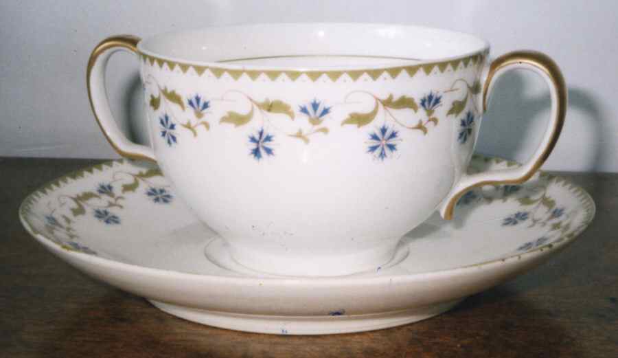 5865-5855 Footed Cream Soup Bowl & Saucer Set by Tressemanes & Vogt-1