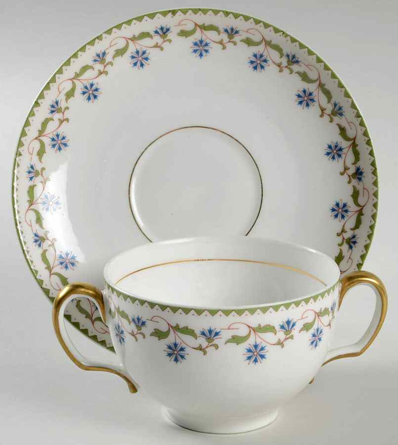 5865-5855 Flat Bouillon Cup & Saucer by Tressemanes & Vogt-1