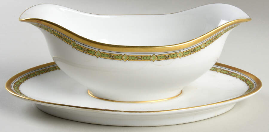 6377 Gravy Boat with Attached Underplate by Tressemanes & Vogt-1