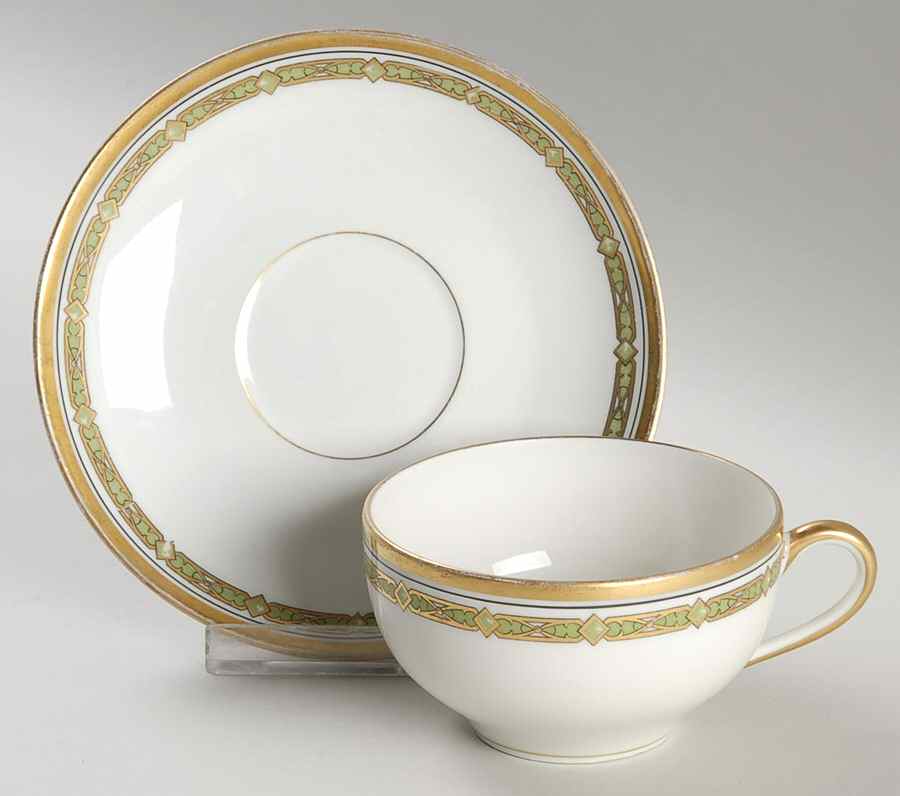 6377 Flat Cup & Saucer Set by Tressemanes & Vogt-1