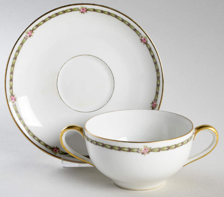 6439-6836 Flat Bouillon Cup & Saucer by Tressemanes & Vogt-1