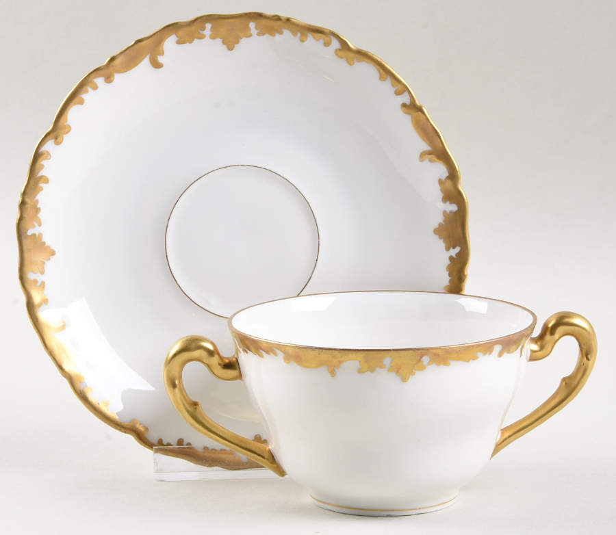 6537 Flat Bouillon Cup & Saucer by Tressemanes & Vogt-1
