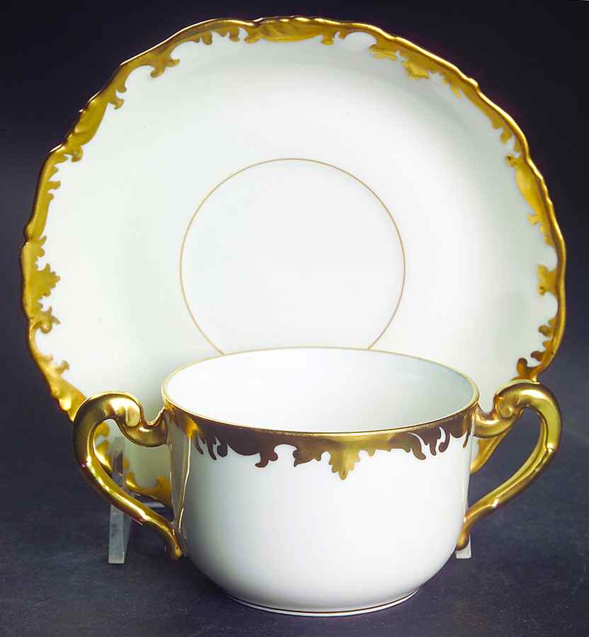 6537 Flat Bouillon Cup & Saucer by Tressemanes & Vogt-1