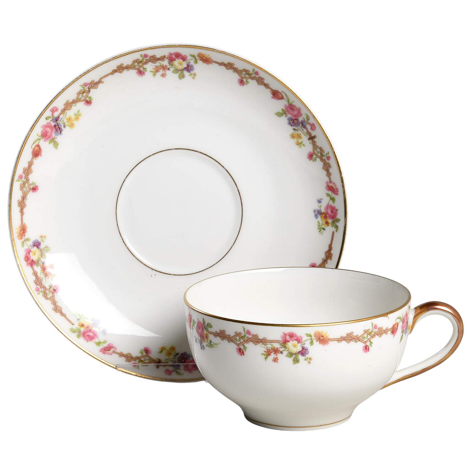 6639 Flat Cup & Saucer Set by Tressemanes & Vogt-1
