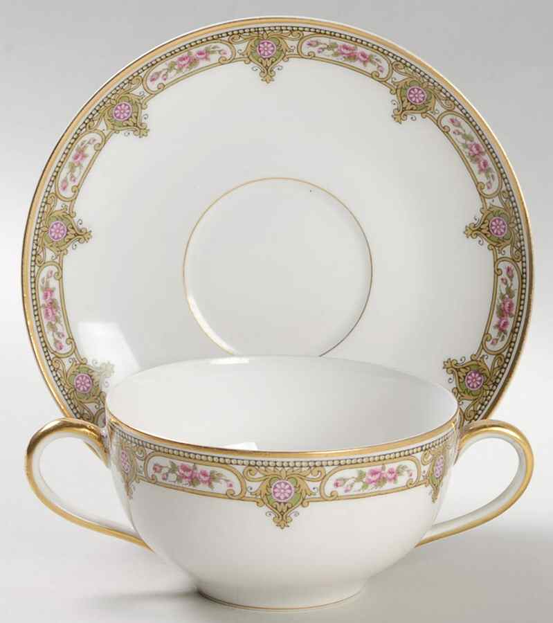 6892 Flat Bouillon Cup & Saucer by Tressemanes & Vogt-1