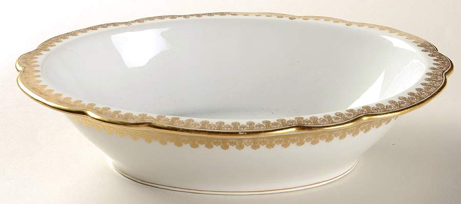 8414 (Scallop) 9" Oval Vegetable Bowl by Tressemanes & Vogt-1