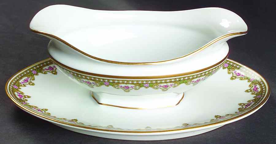 The Lille Gravy Boat w/Attached Underplate No Lid by Tressemanes & Vogt-1