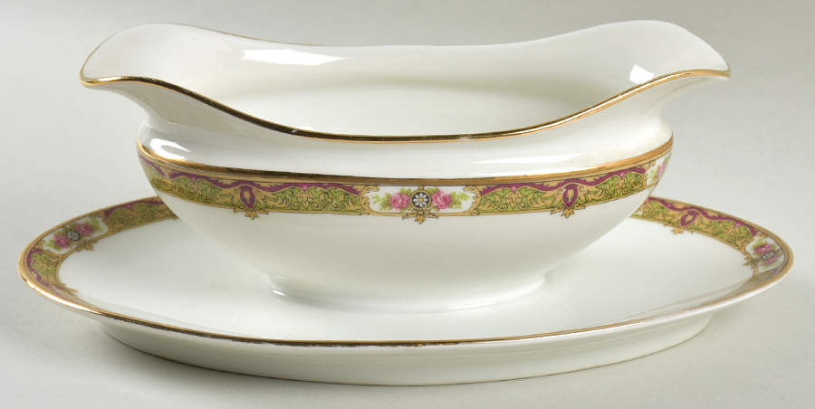 TRV4 Gravy Boat with Attached Underplate by Tressemanes & Vogt-1