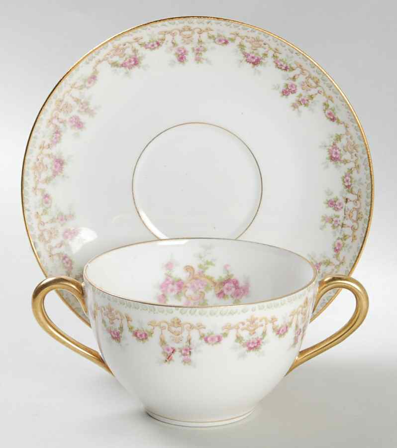 4711 Flat Bouillon Cup & Saucer by Tressemanes & Vogt-1
