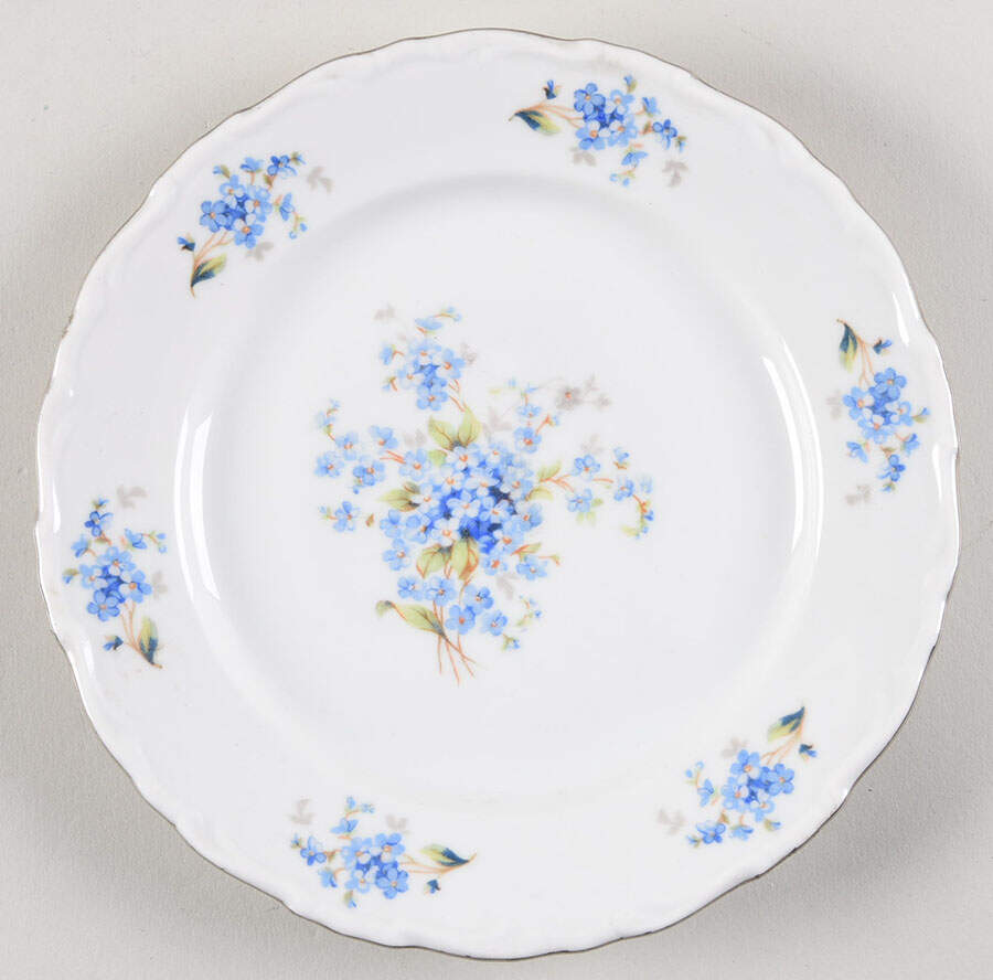 Forget Me Nots Salad Plate by Toscport-1