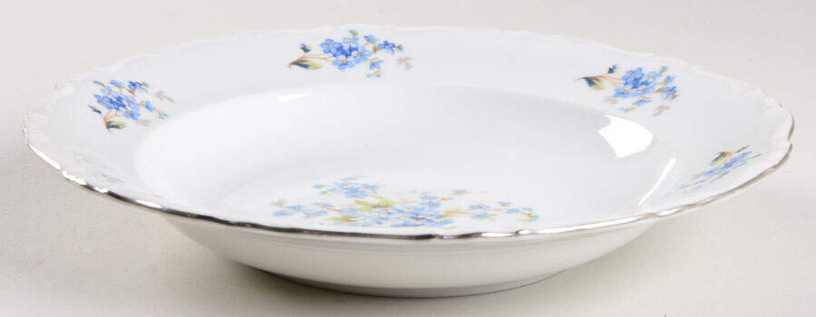 Forget Me Nots Rim Soup Bowl by Toscport-1