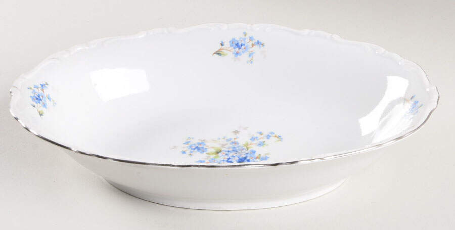 Forget Me Nots 11" Oval Vegetable Bowl by Toscport-1
