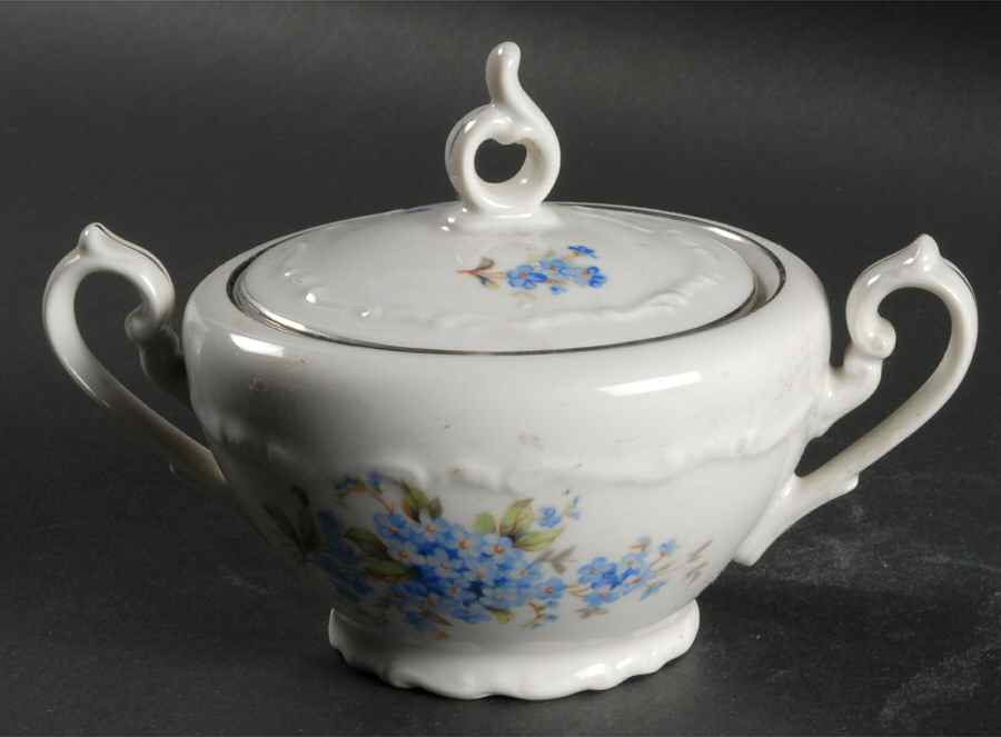 Forget Me Nots Sugar Bowl & Lid by Toscport-1