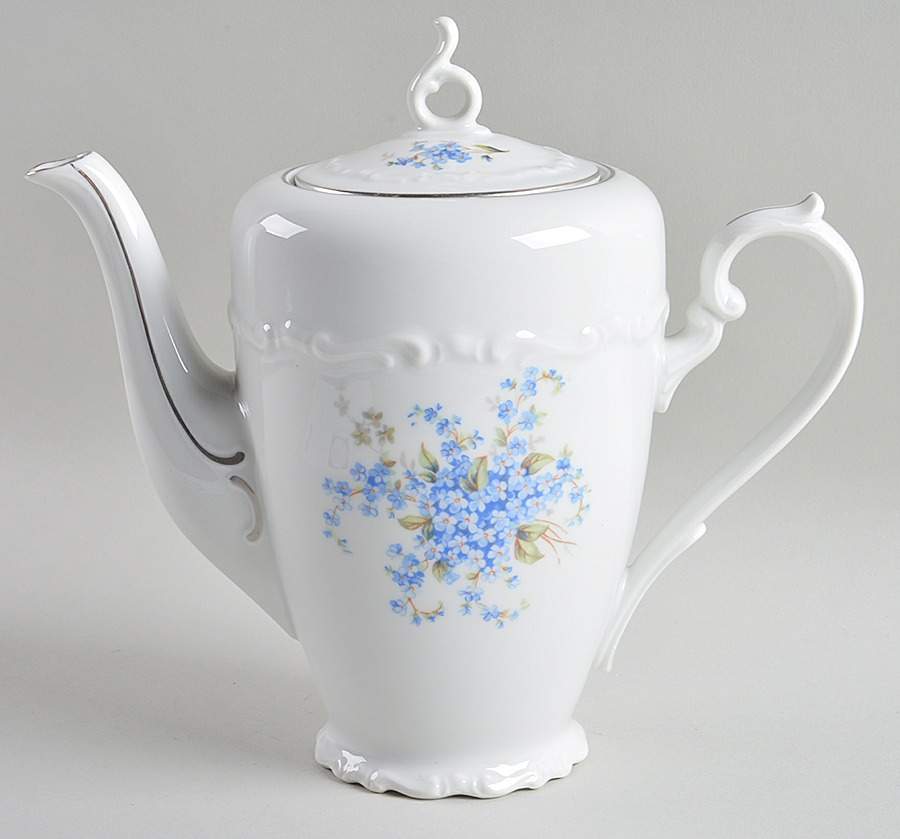 Forget Me Nots Coffee Pot & Lid by Toscport-1