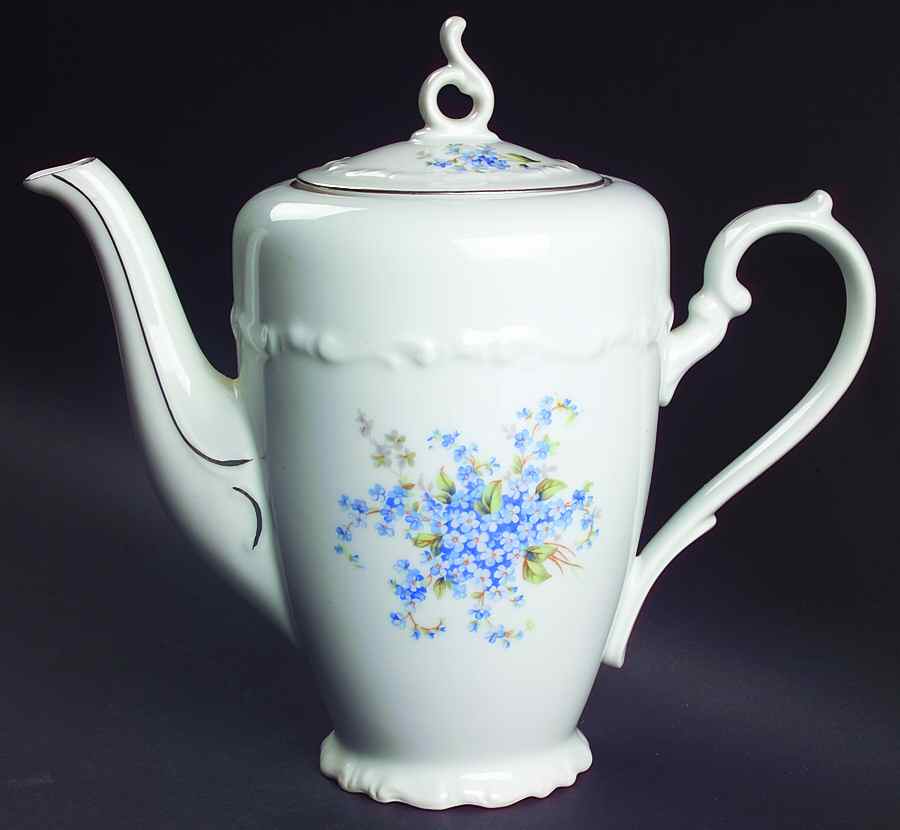 Forget Me Not Coffee Pot & Lid by Toscport-1