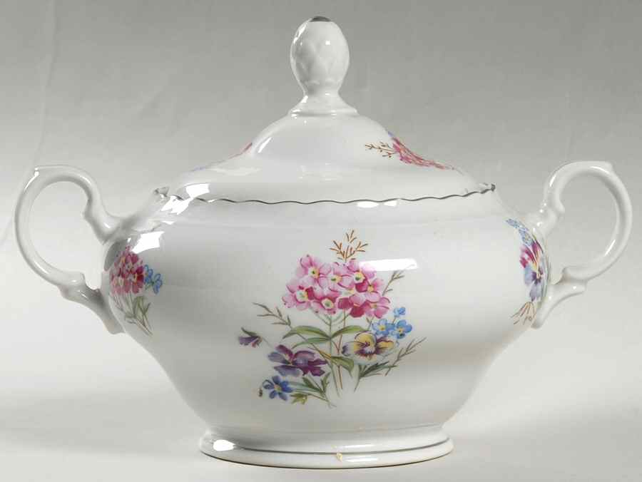 Meadow Flowers Sugar Bowl & Lid by Toscport-1